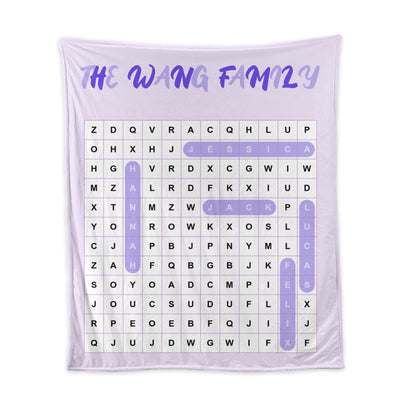 Custom Word Search Sherpa Blanket | Shopify Product Personalizer