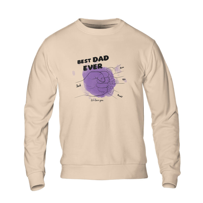 Custom Best Dad Unisex Crew-neck Sweatshirt | Shopify Product Personalizer