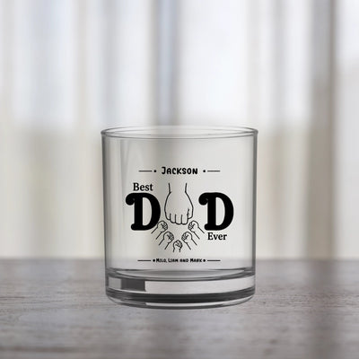 Custom Best Dad Ever Rocks Glass | Shopify Product Personalizer