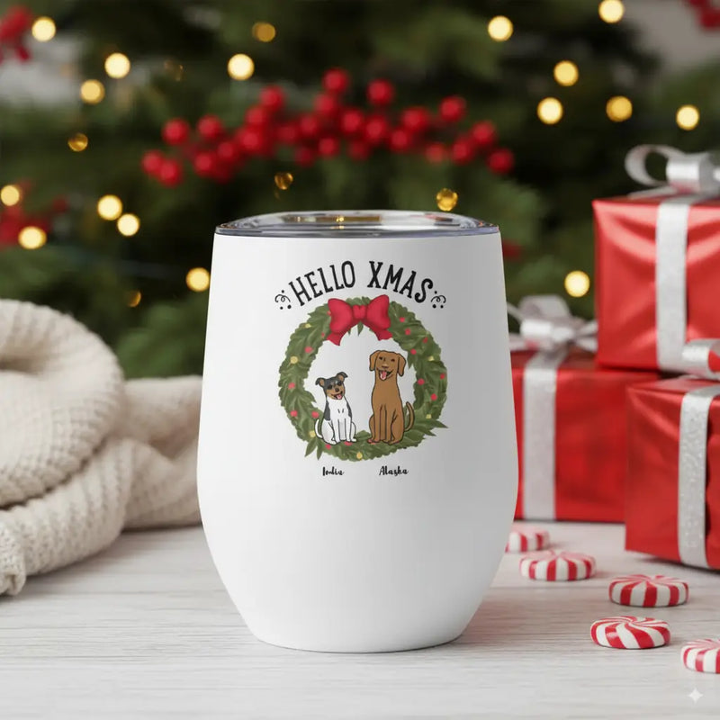 Custom Christmas Wine Tumbler