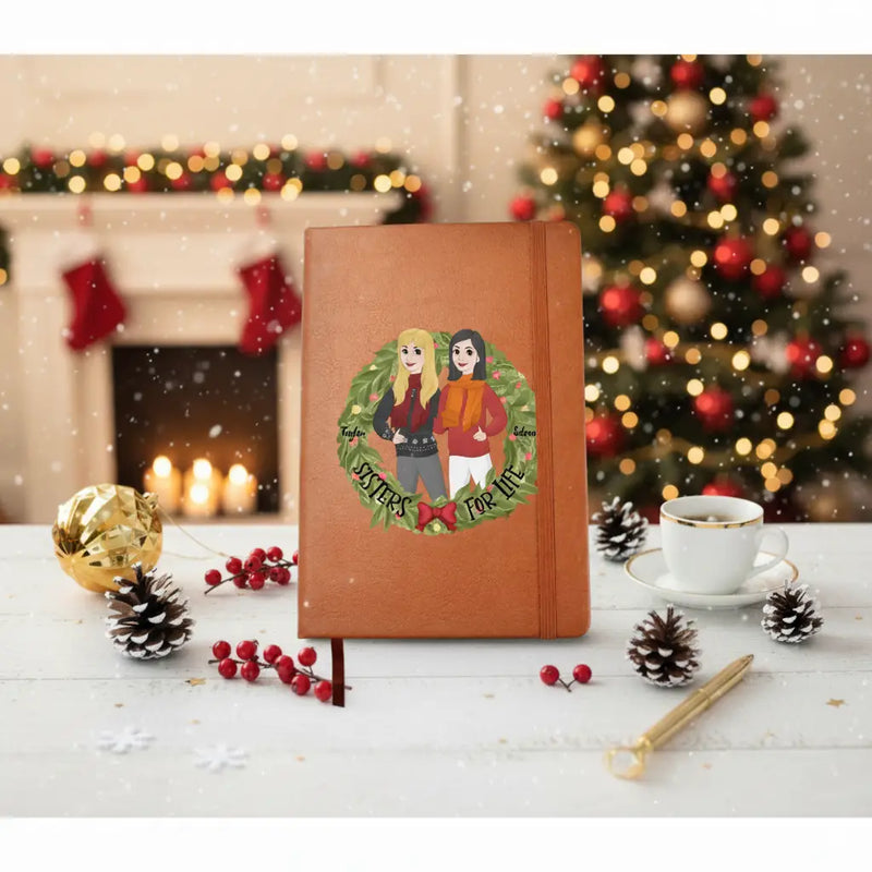 Custom Leather Journal - Sisters for Life