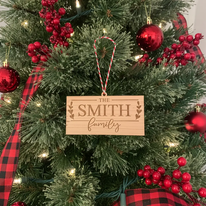 Custom Wood Family Ornament