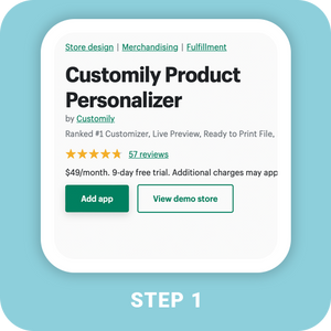 How to create a custom gift with Customily Product Personalizer Step 1