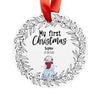 Custom Acrylic Ornament with Ribbon - My First Christmas