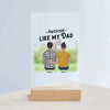Custom Acrylic Sign with Wooden Stand - Awesome Dad