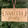 Custom Wood Family Ornament