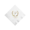 Custom Wreath Monogram Napkin