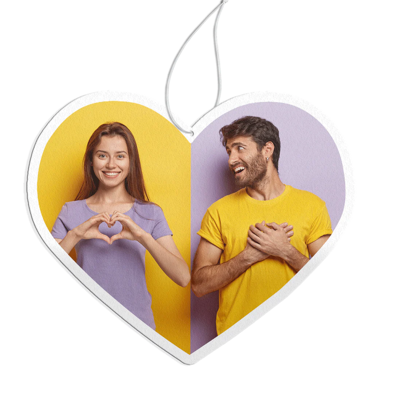 Custom Heart Shape Car Air Freshener Personalised