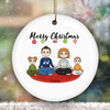Custom Christmas Ceramic Ornament - Family Christmas