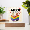 Custom Acrylic Square Plaque - Love is Love