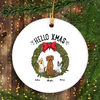 Custom Christmas Ceramic Ornament - Dog Christmas