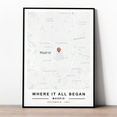 Custom Map Print - Where it all began